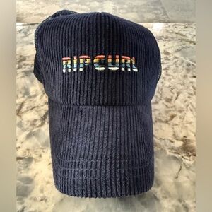 Rip Curl Navy Corduroy Cap with Rainbow Embroidered Logo